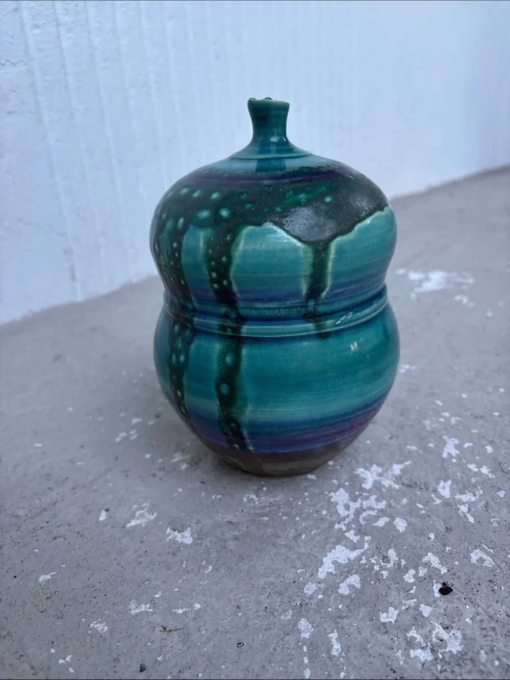 Handmade ceramic beehive shaped vase
